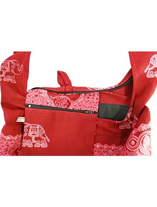 Lovely Creations's Hippie Boho New Elephant Crossbody Bohemian Gypsy Sling Shoulder Bag"Medium" Size