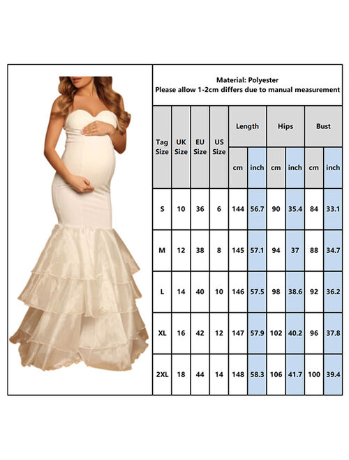 Jchiup Maternity Off Shoulder Sweetheart Fitted Gown Mermaid Maxi Photography Dress for Photoshoot
