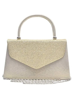 Women's Evening Bag Party Clutches Wedding Purses Cocktail Prom Handbags with Frosted Glittering