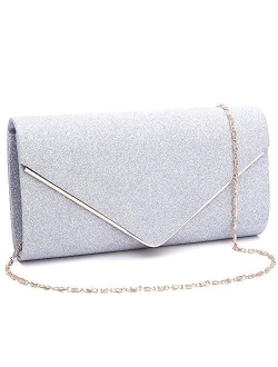 Clutch Purse Evening Bag for Women Prom Sparkling Handbag With Detachable Chain for Wedding and Party