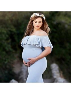 SMDPPWDBB Maternity Dresses Maternity Photography Props Plus Size Dress Elegant