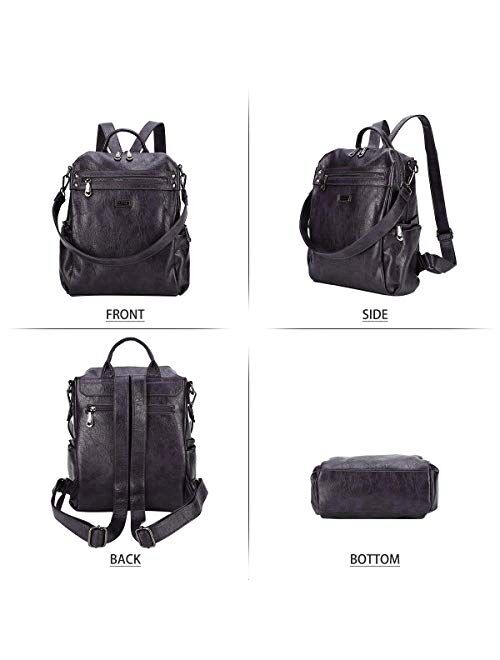 Women Bags Backpack Purse PU Leather Zipper Bags Casual Backpacks Shoulder Bags