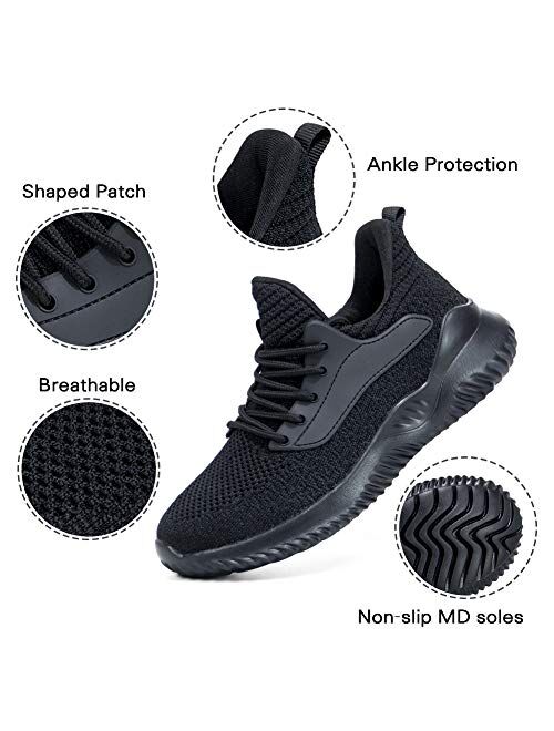 Akk Womens Athletic Walking Shoes - Slip On Memory Foam Lightweight Work Casual Tennis Running Shoes Sneakers for Indoor Outdoor Gym Travel