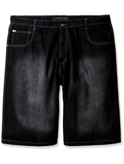Men's Denim Solid Ziper Fly Regular Fit Shorts (Ym/Bt)