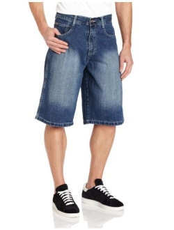 Men's Denim Solid Ziper Fly Regular Fit Shorts (Ym/Bt)