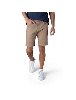 Men's Casual Stretch Knit Jean Shorts, Classic 5-Pocket Design, Classic Fit Knit Denim Shorts, 9.5