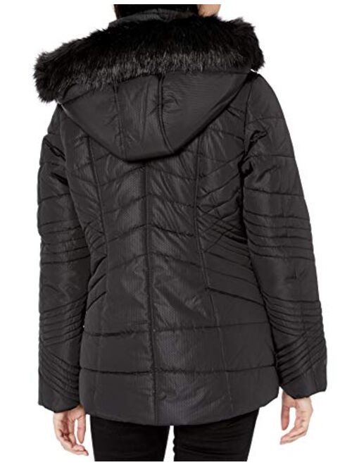 Skechers Women's Warm Winter Jacket with Faux Trimmed Hood