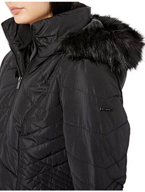 Skechers Women's Warm Winter Jacket with Faux Trimmed Hood