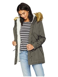 S13 Women's Luxe Canyon Lined Parka with Faux Fur Hood