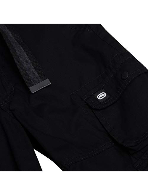 Cargo Shorts for Men - Mens and Big and Tall Twill Cargo Shorts with Belt - ECKO