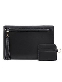 Women's Clutch Purse Evening Bag PU Leather Phone Wallet Envelope Handbag with Card Holder