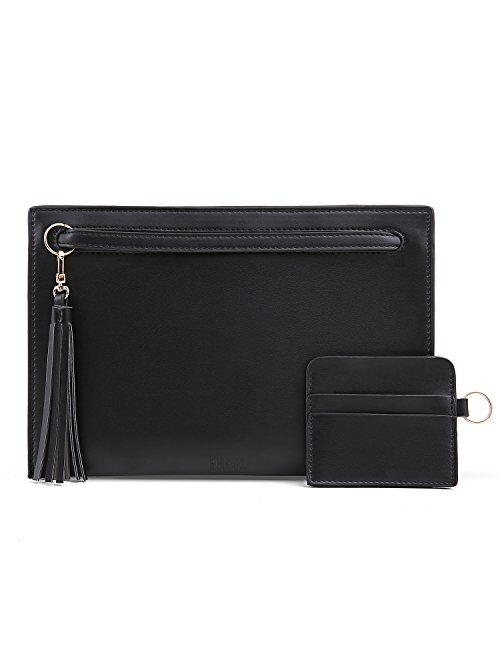 ECOSUSI Women's Clutch Purse Evening Bag PU Leather Phone Wallet Envelope Handbag with Card Holder