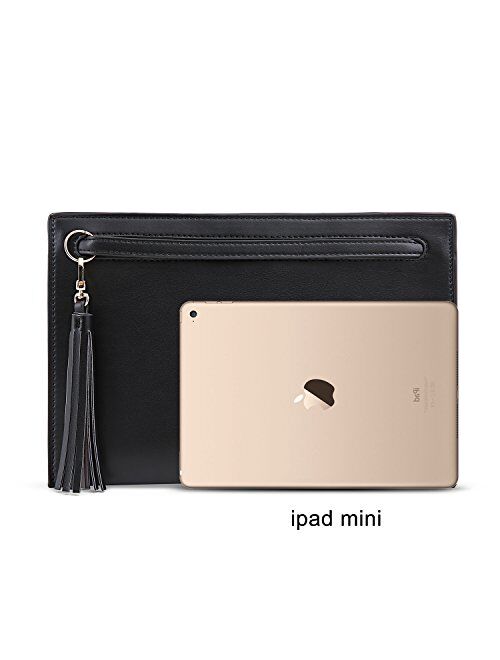 ECOSUSI Women's Clutch Purse Evening Bag PU Leather Phone Wallet Envelope Handbag with Card Holder