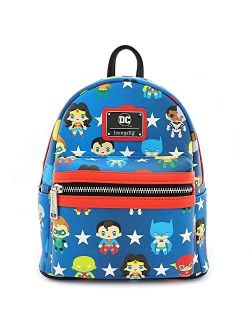x DC Comics Justice League Chibi Character All Over Print Mini Backpack