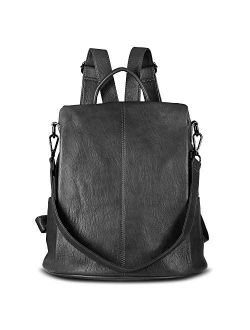 AtailorBird Backpack Purse for Women, Anti-Theft PU Leather Convertible Bag