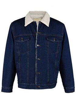 Victory Outfitters Men's Sherpa Lined Washed Denim Jacket