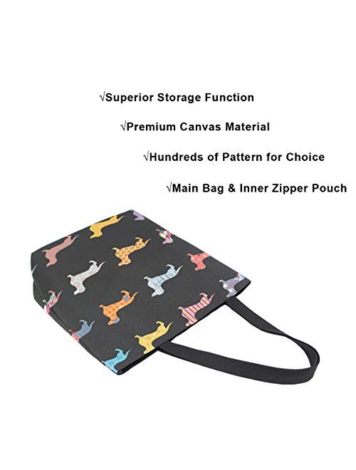 ZOEO Sunflower Black Large Tote Bags Women Summer Handbags with Zipper Shopper Bag for Mother Day Christmas Gifts for Mom