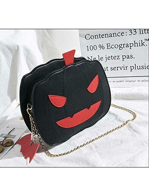Halloween Pumpkin Crossbody Bag Women Handbag Tote Trick Or Treat Little Devil Shoulder Messenger Bag Girls Candy Bag