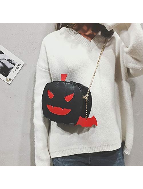 Halloween Pumpkin Crossbody Bag Women Handbag Tote Trick Or Treat Little Devil Shoulder Messenger Bag Girls Candy Bag