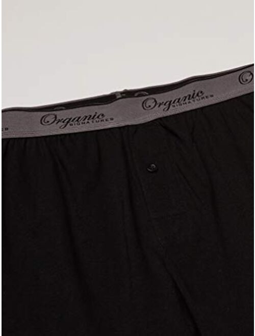 Organic Signatures Men's Classic Cotton Knit Boxers 100% Natural Comfort, 3-Pack