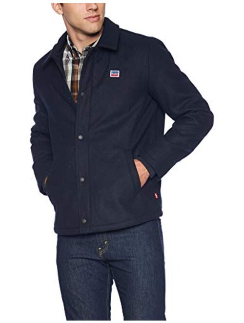 Levi's Men's Wool Blend Sherpa Lined Coaches Jacket
