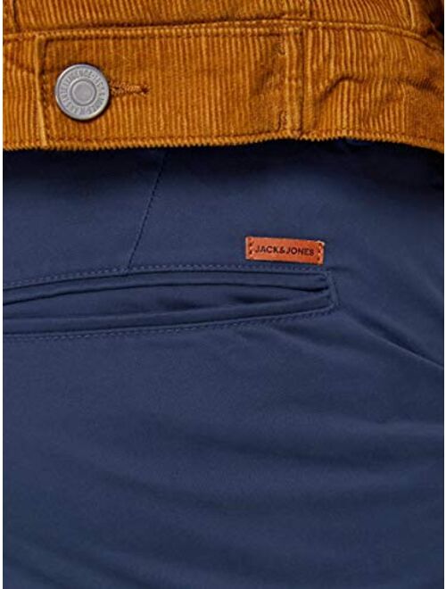 Jack & Jones Pantaloni 12150148 Uomo Blu Slim Fit Tasca America Chinos Casual