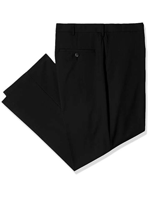 J.M. Haggar Men's Big and Tall B&t Solid Gab 4-Way Stretch Straight Fit Flat Front Pant