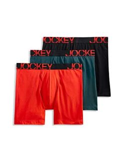 Men's Underwear ActiveStretch Midway Brief - 3 Pack, Black/Forest Teal/Brilliant Red, S