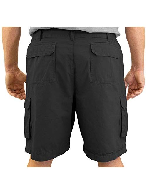 ROCXL Big and Tall Mens Expandable Waist Cargo Shorts