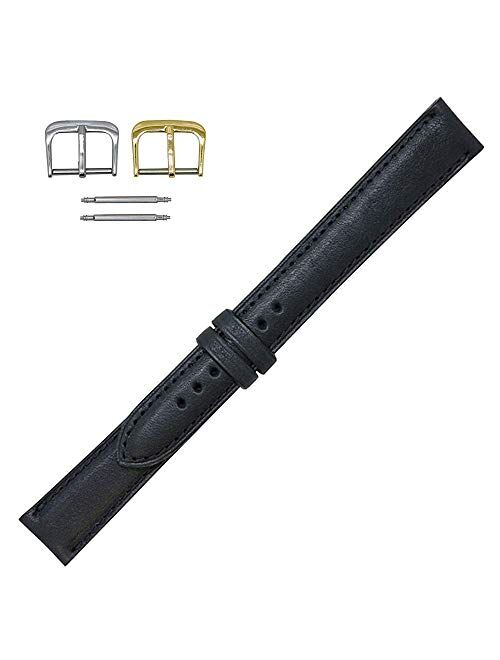 Made in The USA - Montana Genuine Leather Big and Tall Long Watch Bands Straps - American Factory Direct - for Vintage and Newer Watches Real Leather Creations