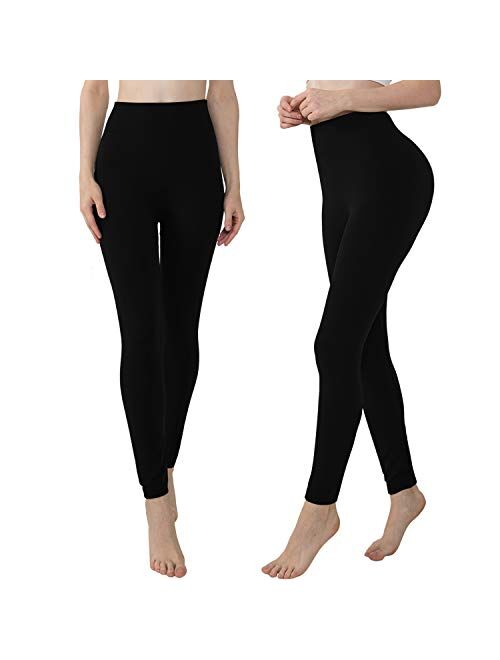 Double Couple Women Leggings High Waist Yoga Pant Slimming Leggings for Women Black