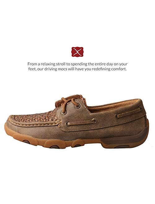 Twisted X Women's Boat Shoe Leather Driving Moccasins