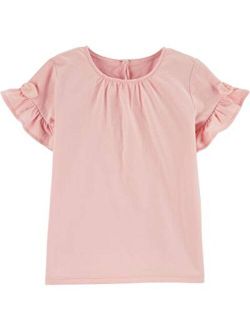 Girls' Toddler Ruffle Knit Top