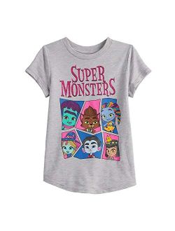 Girls 4-12 Super Monsters Crew Graphic Tee