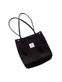 Belsmi 16 Cotton Zipper Shoulder Bag Shopping Canvas Totes Bag