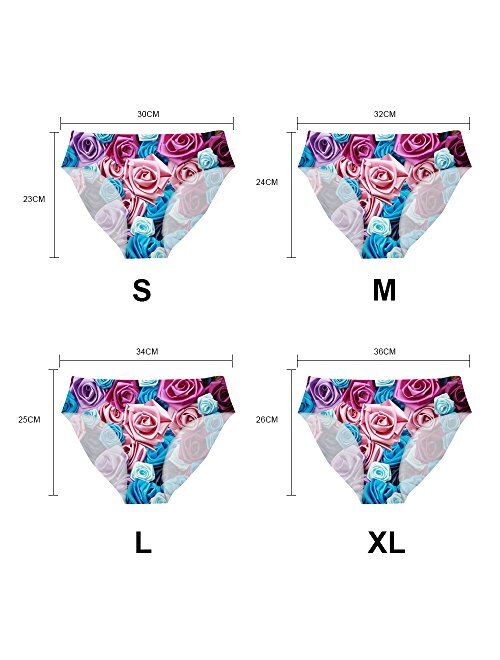 Dellukee Sexy Women Underwear Briefs Funny Words Print Breathable Hipster Panty