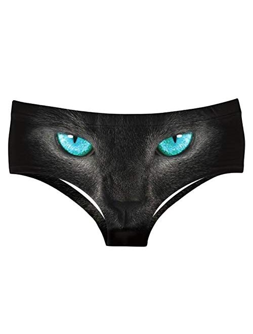 JINKAIJIA Women's Fashion Flirty Sexy Funny Naughty 3D Printed Cute Animal Underwears Briefs Single Party Gifts