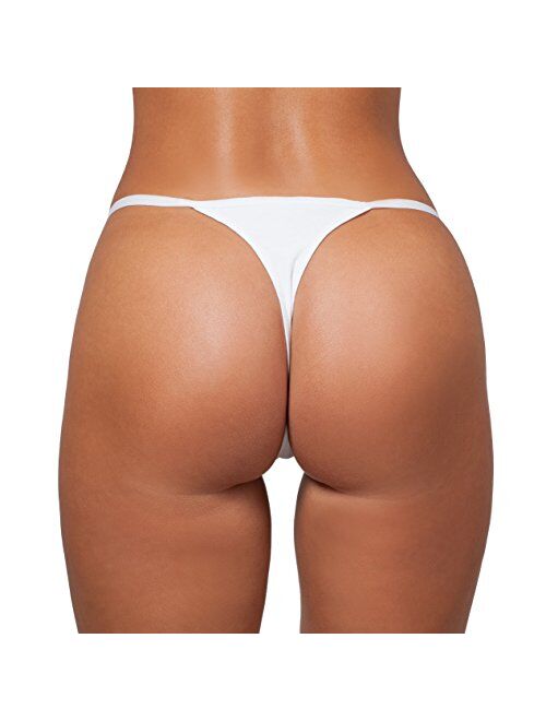 MySexyShorts Flirty G-String Women's Thong Panties, Cotton Breathable Lingerie Underwear, Funny Printing Gag Gifts