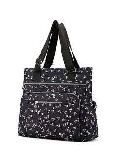 Multi Pocket Nylon Totes Handbag Large Shoulder Bag Travel Purse Bags For Women