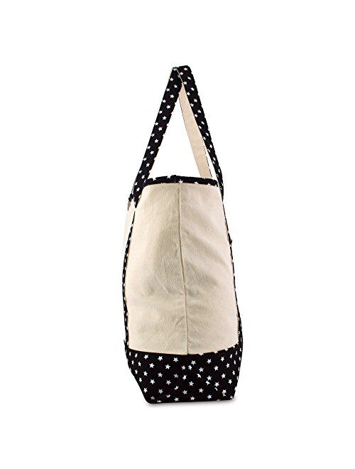 DALIX 22" Shopping Tote Bag in Heavy Cotton Canvas (Special Pattern Edition)