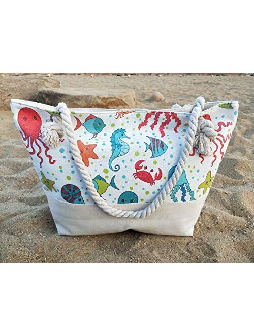 We We Large Straw Beach Bag Duffel Bags Waterproof Canvas Tote Hand Bag for Women Girls