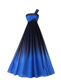 SUNVARY Laceshe Women's Colorful Gradient Prom Gown Long Sleeveless Chiffon Bridesmaid Formal Dresses