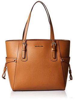 Voyager East/West Signature Leather Tote