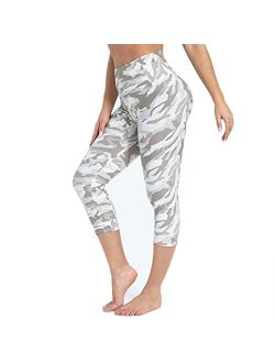 Gayhay High Waisted Capri Butt Lifting Leggings - Soft Slim Tummy Control - Exercise Pants for Running Cycling Yoga Workout