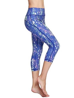 FLYILY High Waist Printed Yoga Pants Stretchy Fitness Workout Sports Butt Lifting Leggings
