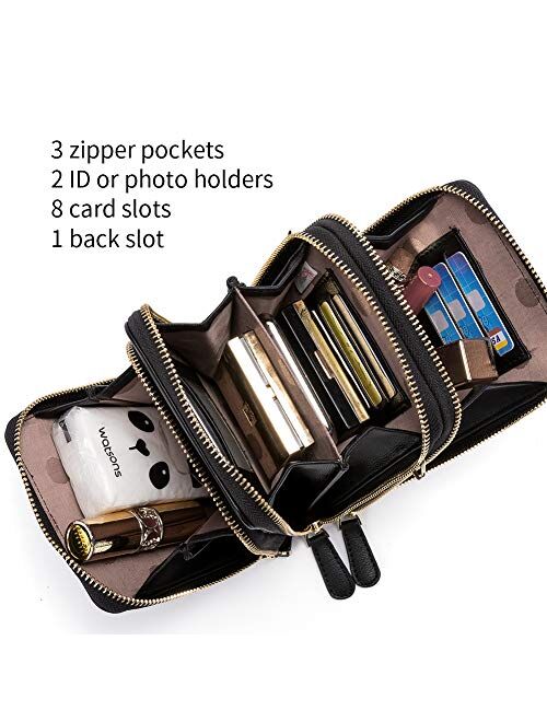 CLUCI Small Crossbody Bag for Women Leather Cellphone Shoulder Purses Fashion Travel Designer Wallet