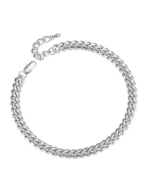 ChainsPro Men Chunky Miami Cuban Chain Necklace, Custom Available, 6/9/14mm Width, 18/20/22/24/26/28/30inch Length, Gold Plated/Stainless Steel/Black-with Gift Box