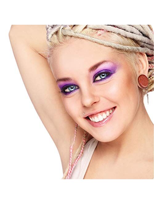 BodyJ4You 18PC Stone Ear Plugs Double Flare Saddle Stretching Gauges Expander 8G-30mm