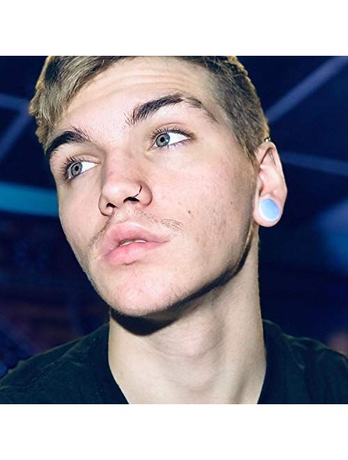 BodyJ4You 18PC Stone Ear Plugs Double Flare Saddle Stretching Gauges Expander 8G-30mm