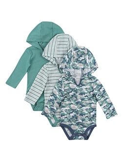 Ultimate Baby Flexy 3 Pack Hoodie Bodysuits